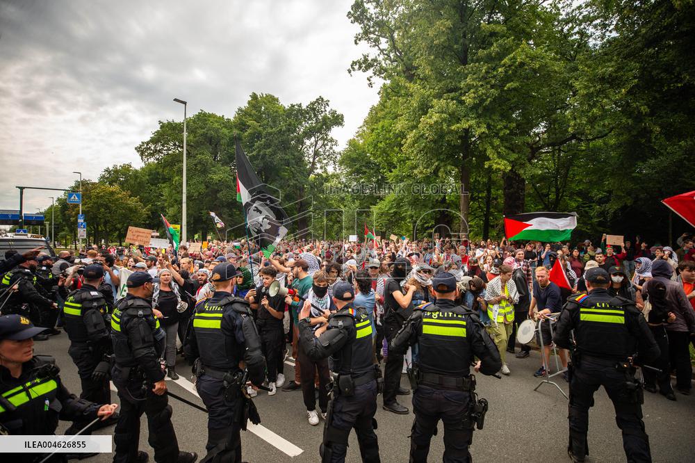 Police Clash With Pro Palestine Protesters - Netherlands
