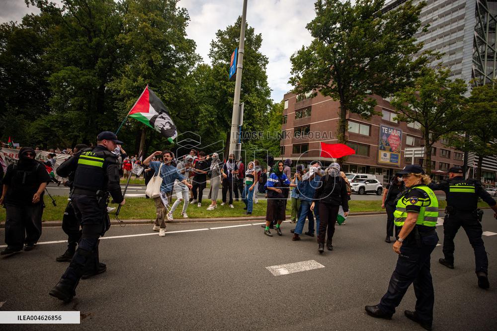 Police Clash With Pro Palestine Protesters - Netherlands
