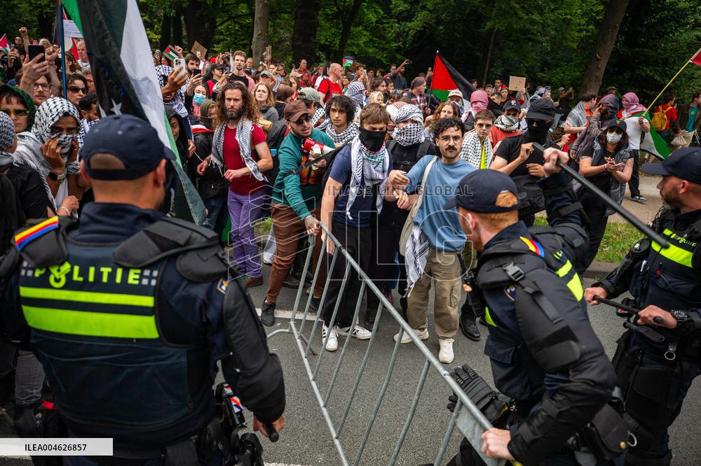 Police Clash With Pro Palestine Protesters - Netherlands