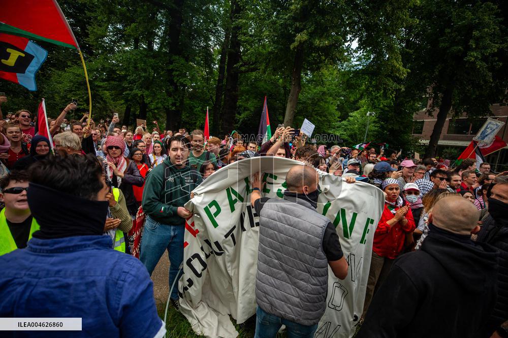 Police Clash With Pro Palestine Protesters - Netherlands