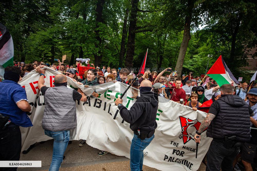 Police Clash With Pro Palestine Protesters - Netherlands