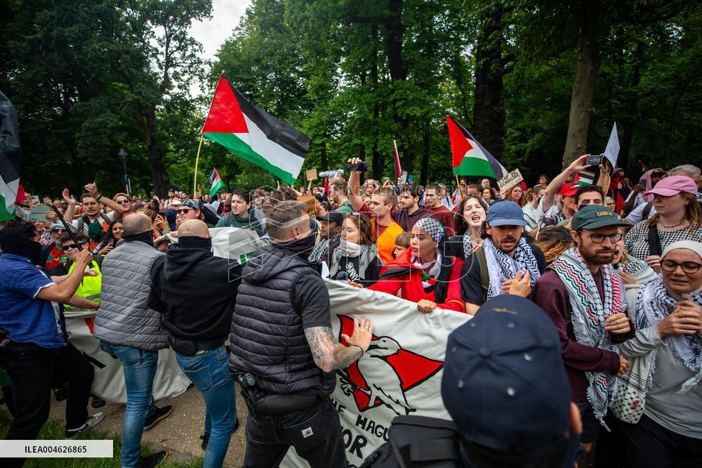 Police Clash With Pro Palestine Protesters - Netherlands