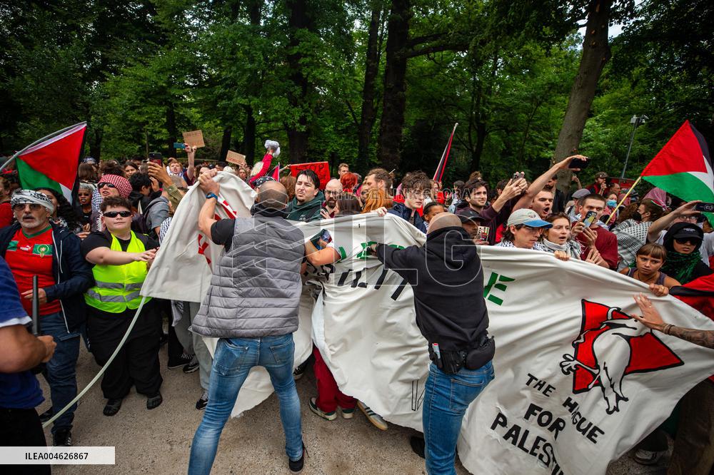 Police Clash With Pro Palestine Protesters - Netherlands