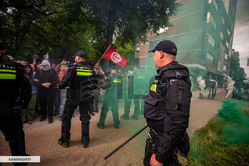 Police Clash With Pro Palestine Protesters - Netherlands