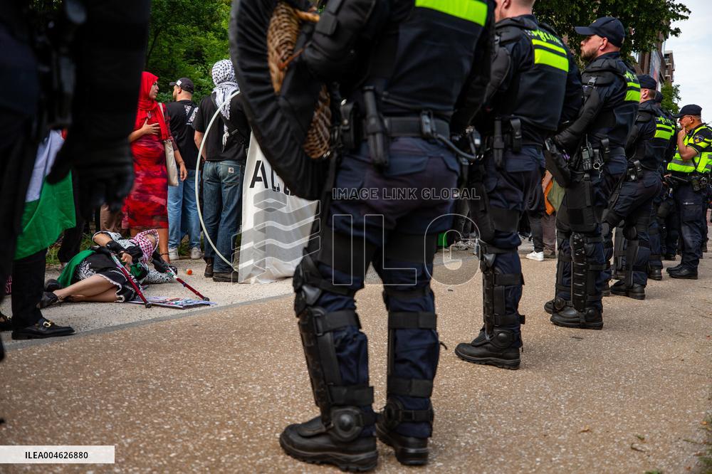 Police Clash With Pro Palestine Protesters - Netherlands