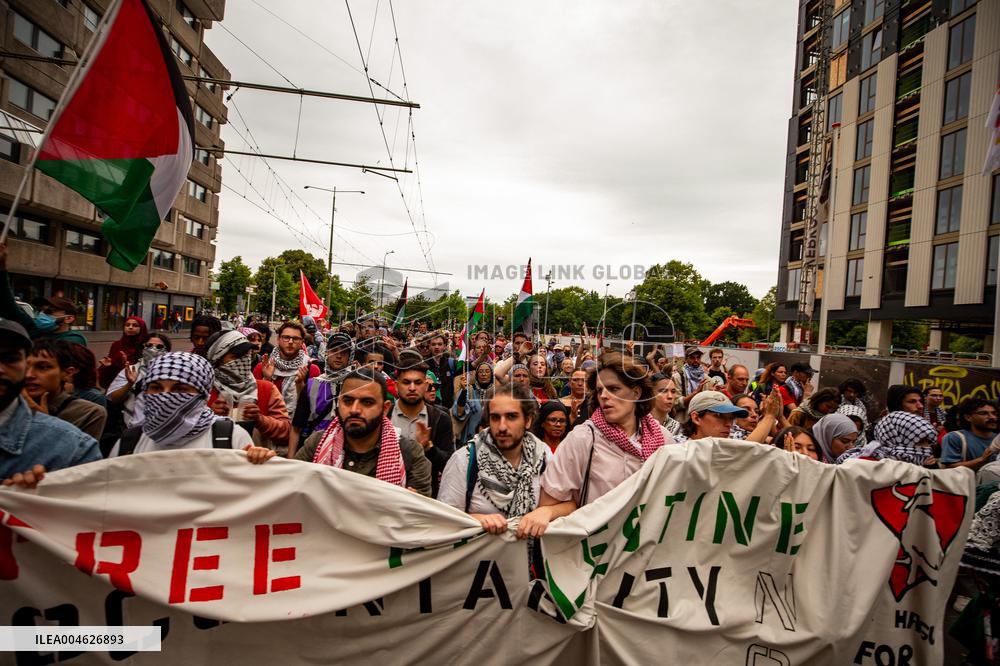 Police Clash With Pro Palestine Protesters - Netherlands