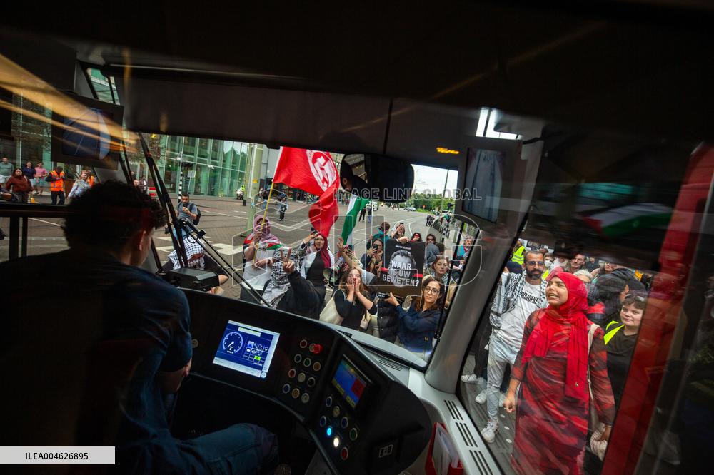 Police Clash With Pro Palestine Protesters - Netherlands