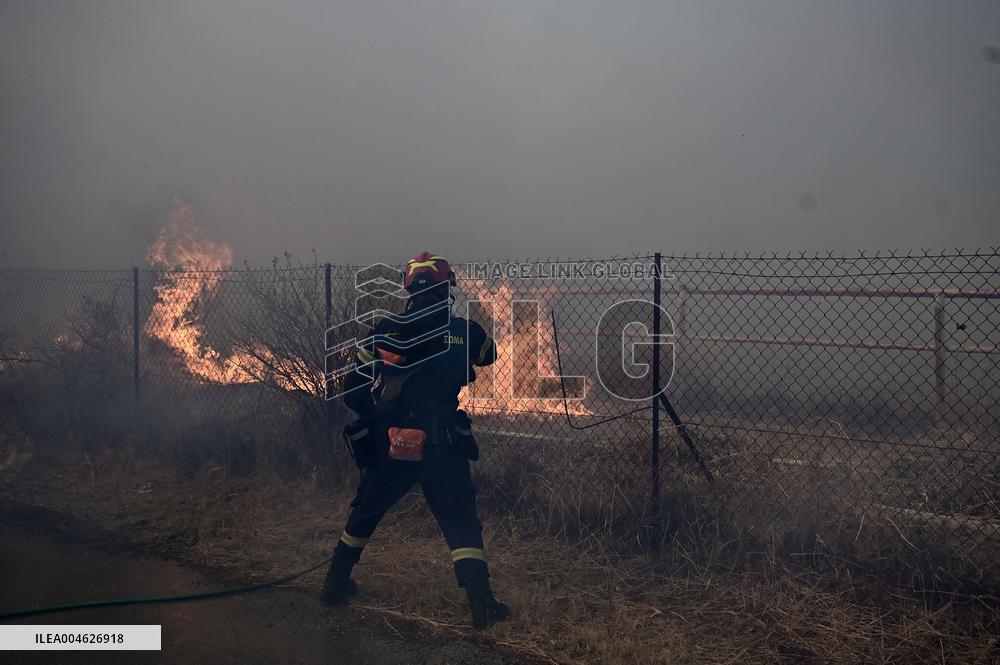 Wildfires in Keratea - Greece