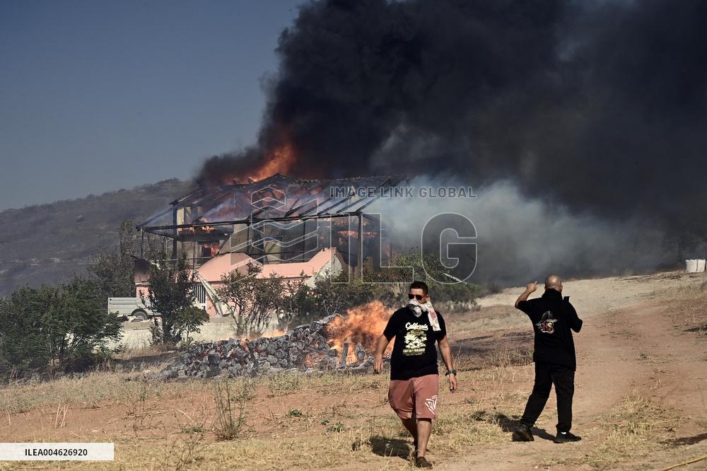 Wildfires in Keratea - Greece