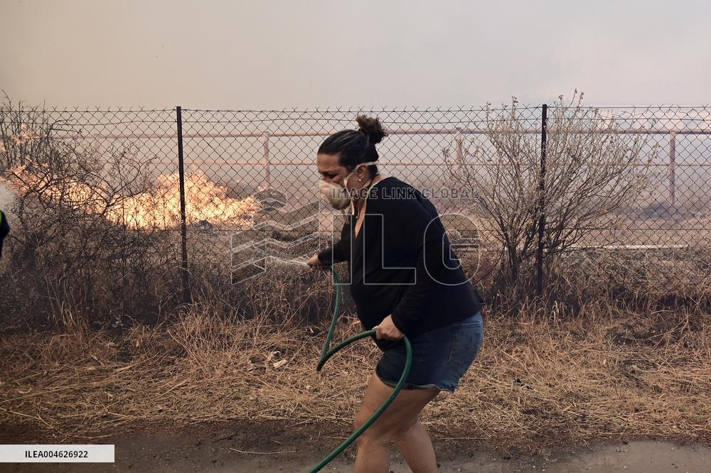 Wildfires in Keratea - Greece