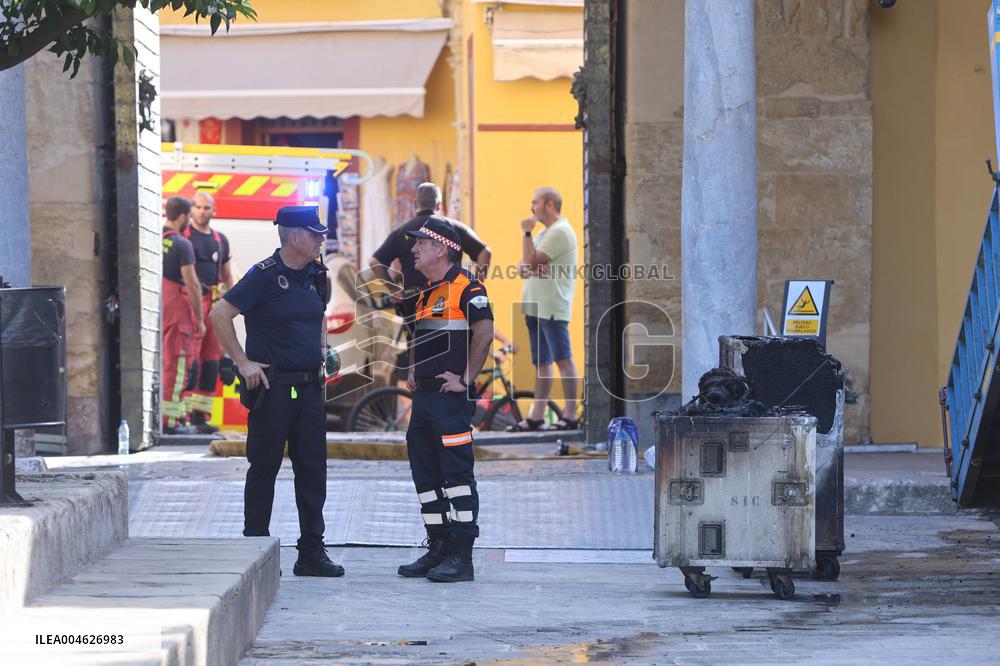 Fire In The Mosque Of Cordoba Completely Extinguished - Spain