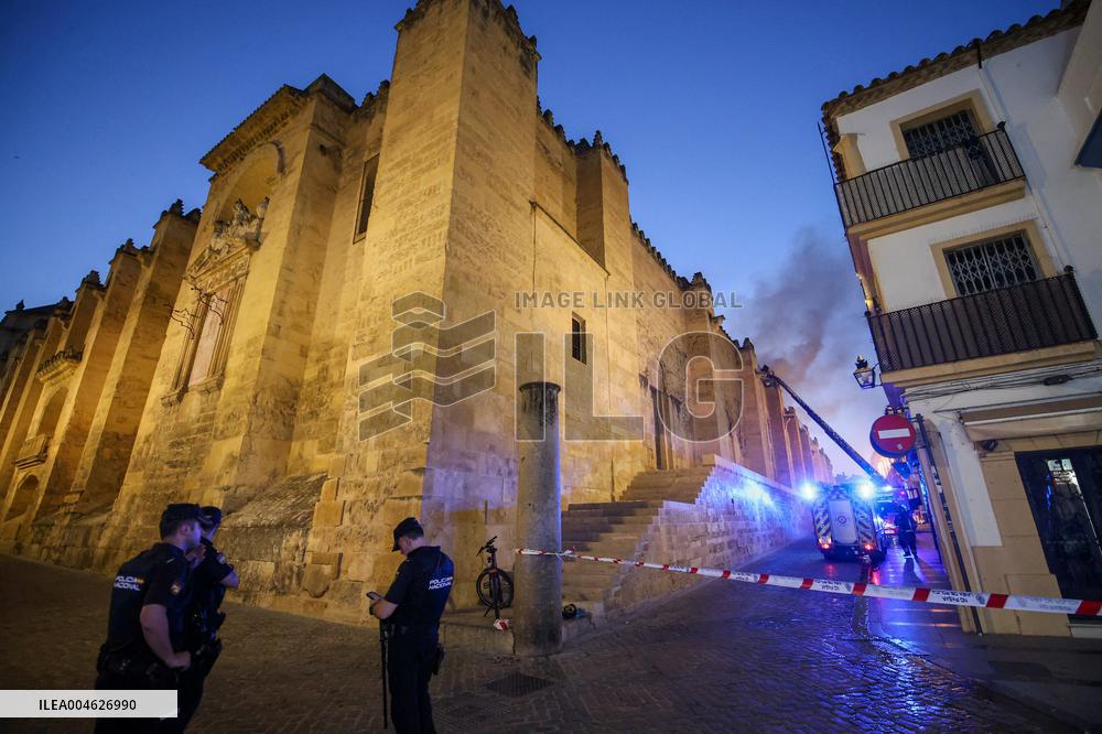 Fire In The Mosque Of Cordoba Completely Extinguished - Spain