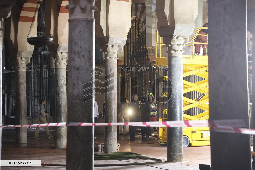 Fire In The Mosque Of Cordoba Completely Extinguished - Spain