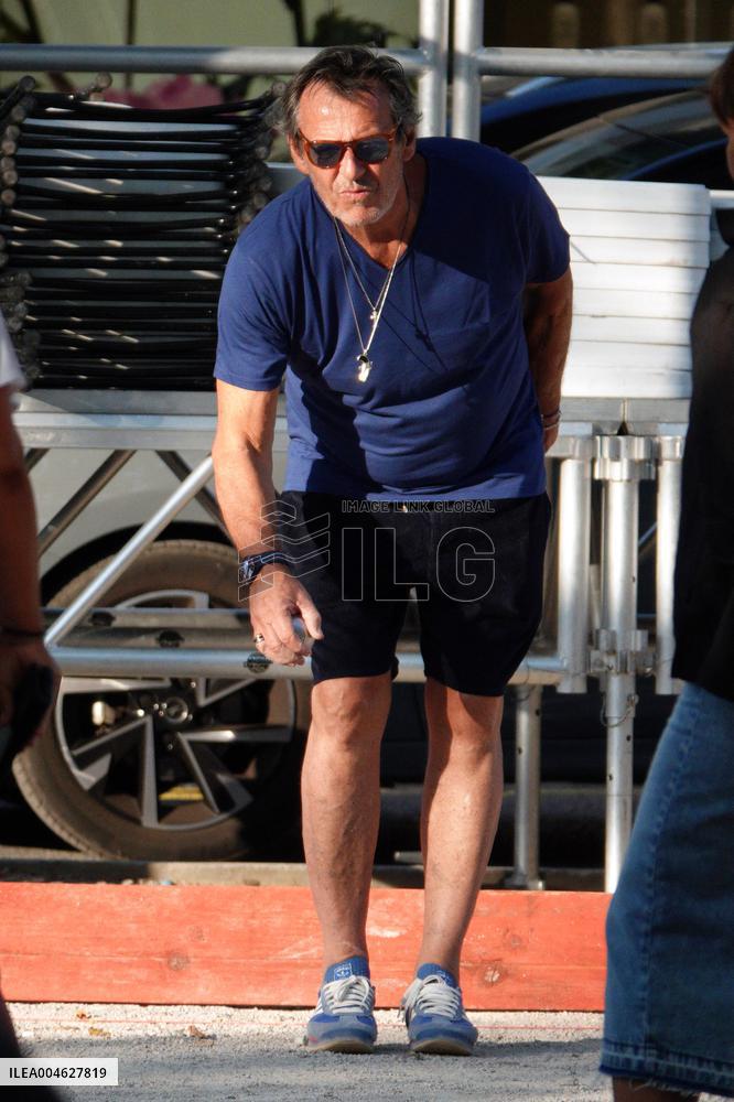 Jean-Luc Reichmann Playing Petanque - Saint Tropez