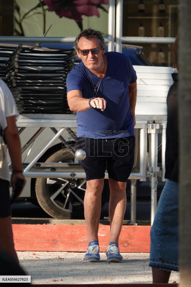 Jean-Luc Reichmann Playing Petanque - Saint Tropez
