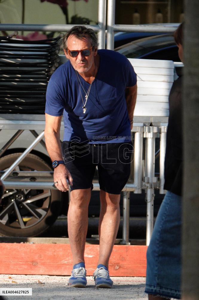 Jean-Luc Reichmann Playing Petanque - Saint Tropez