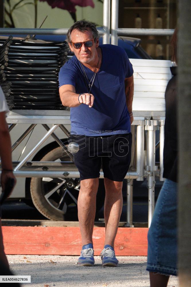 Jean-Luc Reichmann Playing Petanque - Saint Tropez