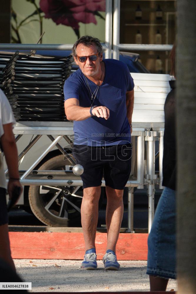 Jean-Luc Reichmann Playing Petanque - Saint Tropez