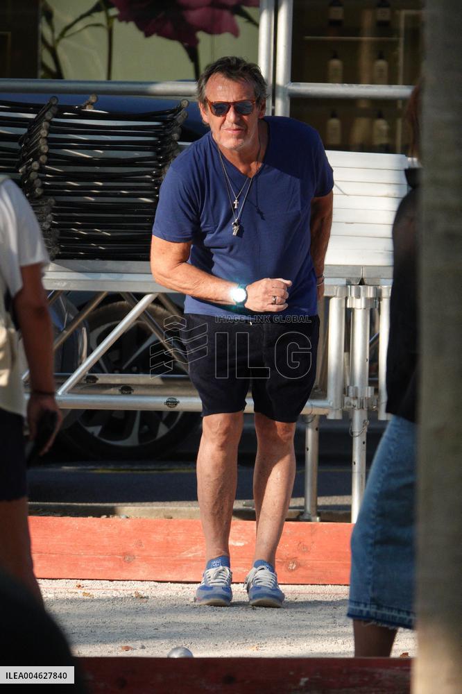 Jean-Luc Reichmann Playing Petanque - Saint Tropez