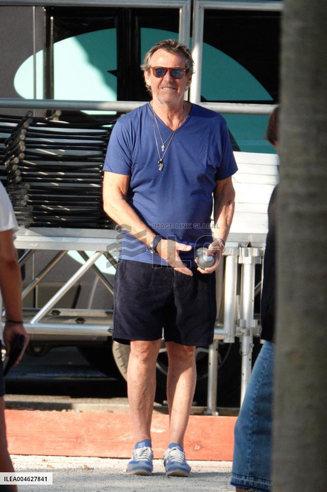 Jean-Luc Reichmann Playing Petanque - Saint Tropez