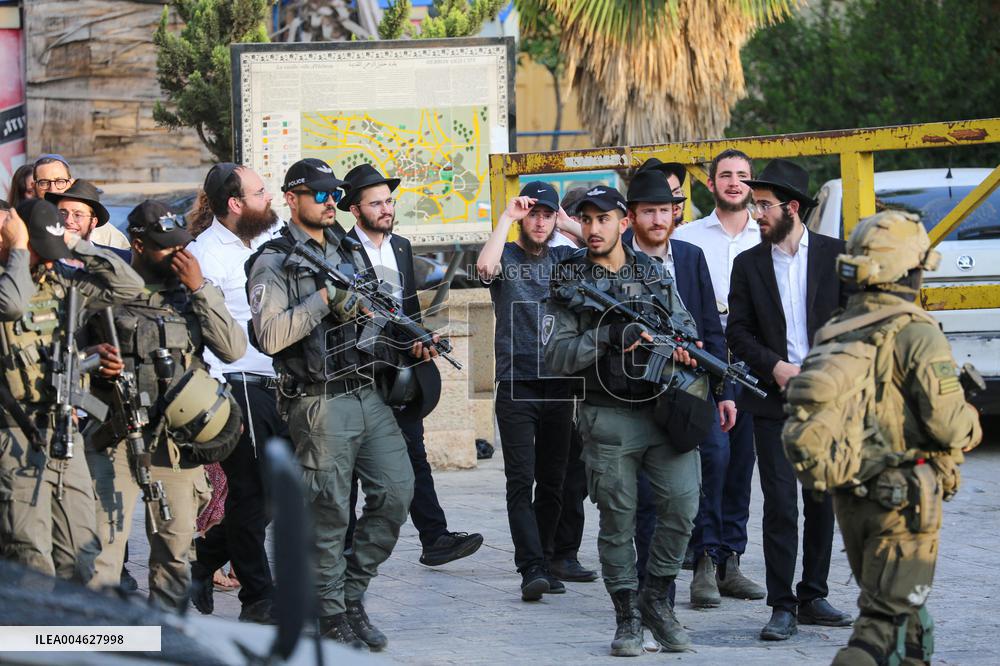 Israeli Settlers in Hebron Old City - West Bank