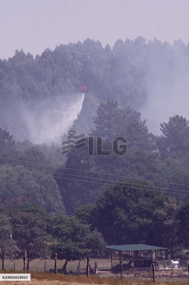Forest Fire In The Parish Of Baamonde - Spain