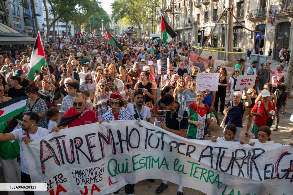Moviment Global a Gaza Protest - Barcelona