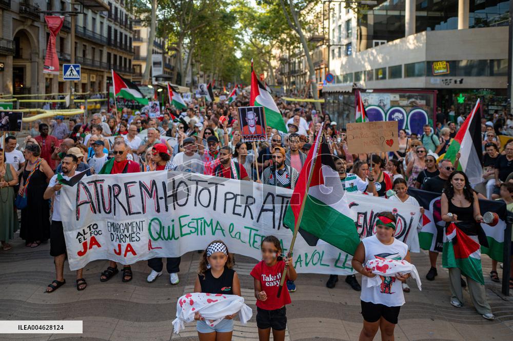 Moviment Global a Gaza Protest - Barcelona