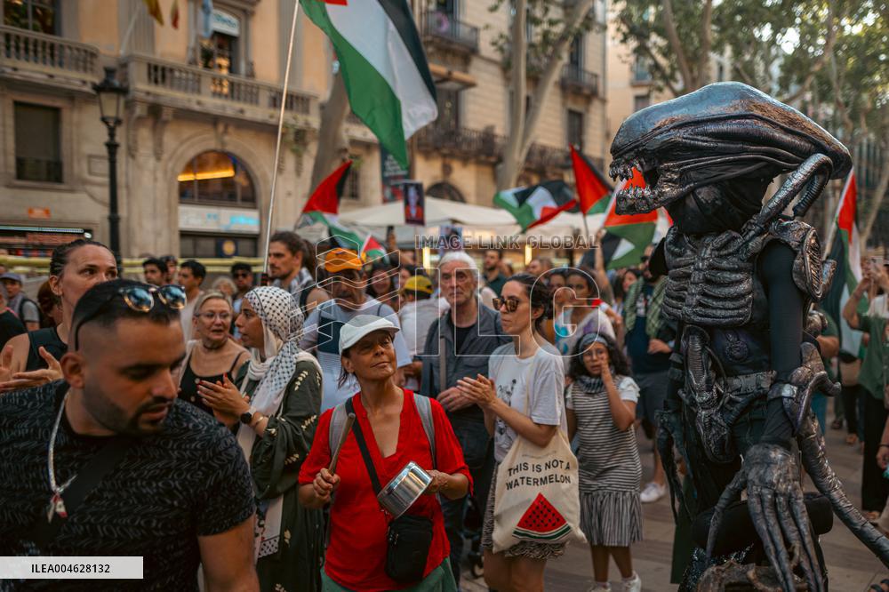 Moviment Global a Gaza Protest - Barcelona