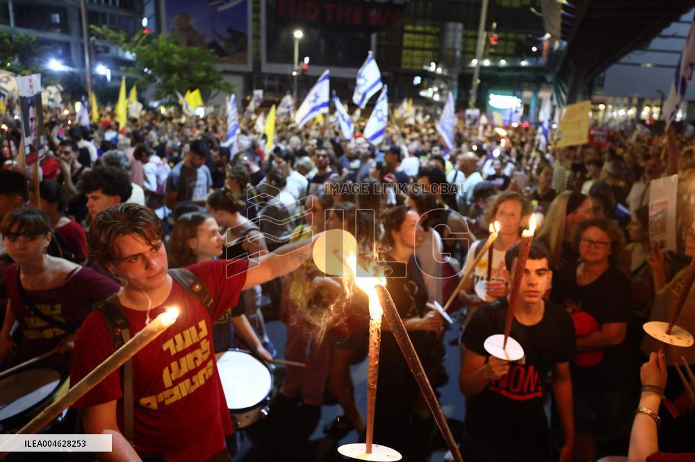 Gaza City Takeover-Protest - Tel Aviv