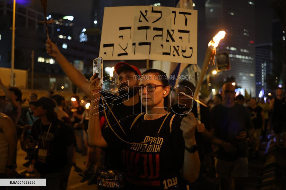 Gaza City Takeover-Protest - Tel Aviv