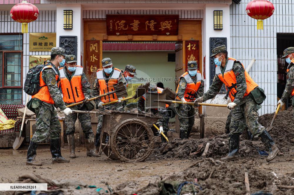 Yuzhong Mountain Torrents Rescue Efforts - China