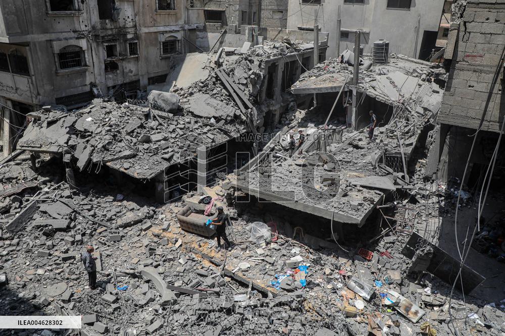 Israeli Airstrike in the Al-Rimal - Gaza City