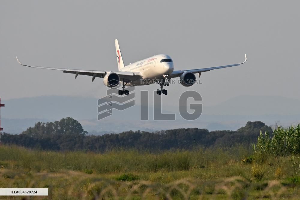 Fiumicino, Italy, Aircraft to Fiumicino Airport