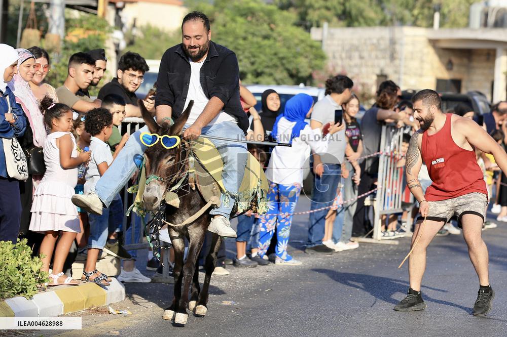 Donkey Race in Roum - Lebanon