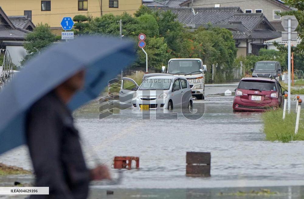 Torrential rain in Kumamoto Pref.