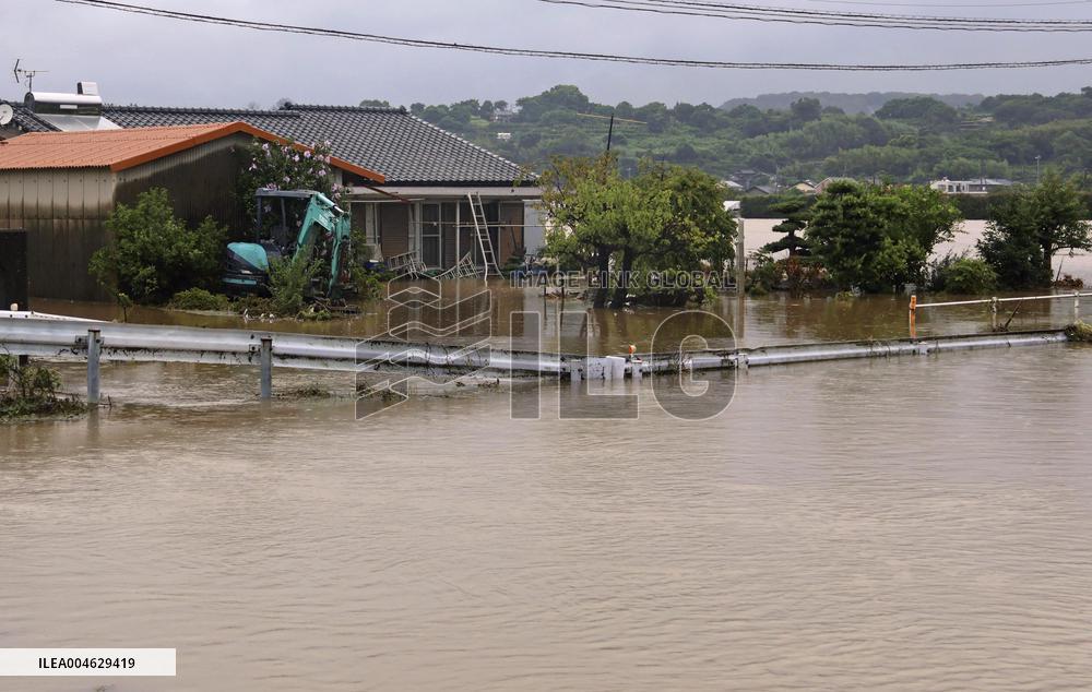 Torrential rain in Kumamoto Pref.