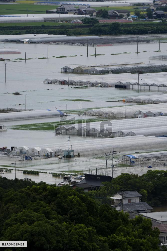 Torrential rain in Kumamoto Pref.