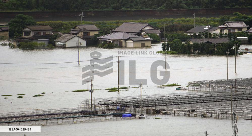 Torrential rain in Kumamoto Pref.