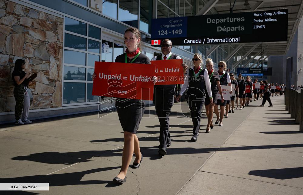 Silent Protest at Vancouver International Airport - Canada