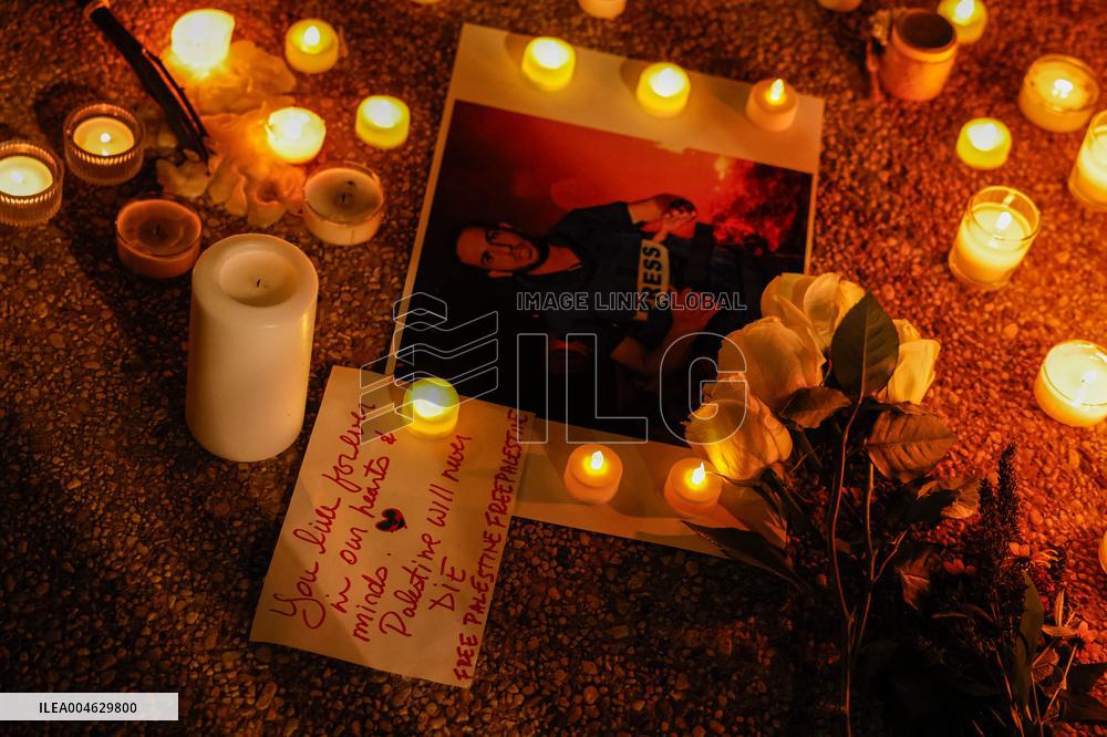 Vigil For Palestinian Journalists Killed By Israeli Forces - Washington DC