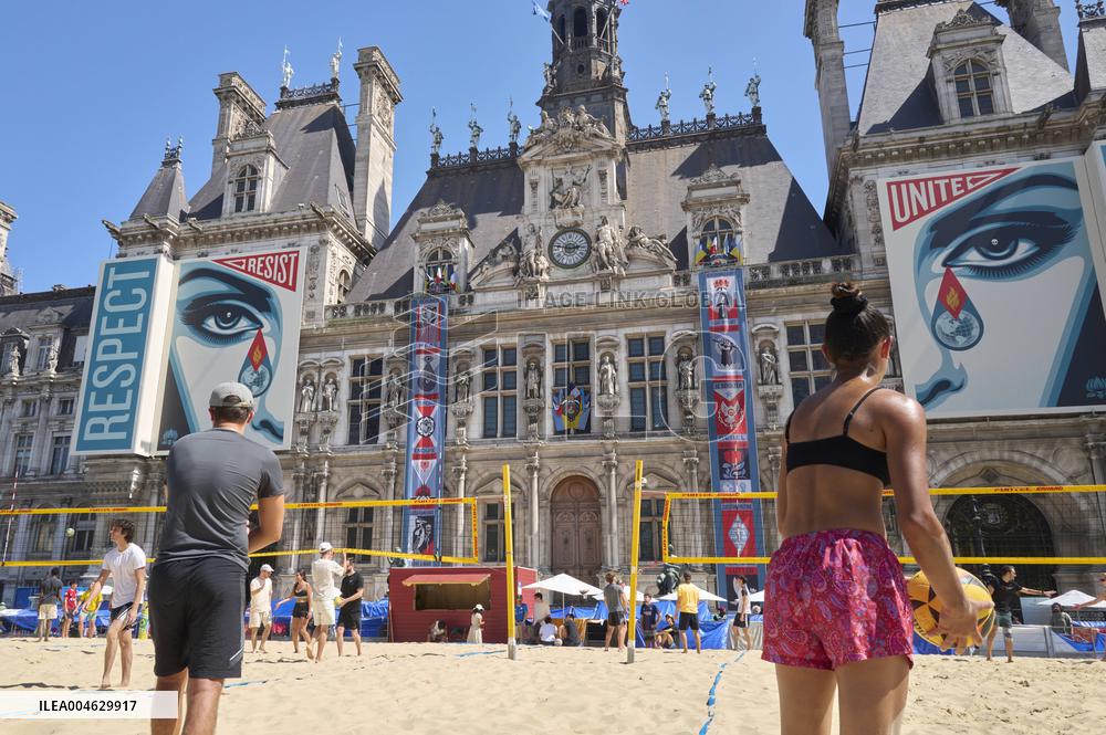 UTOPIA56 Action In Front Of Paris City Hall - France