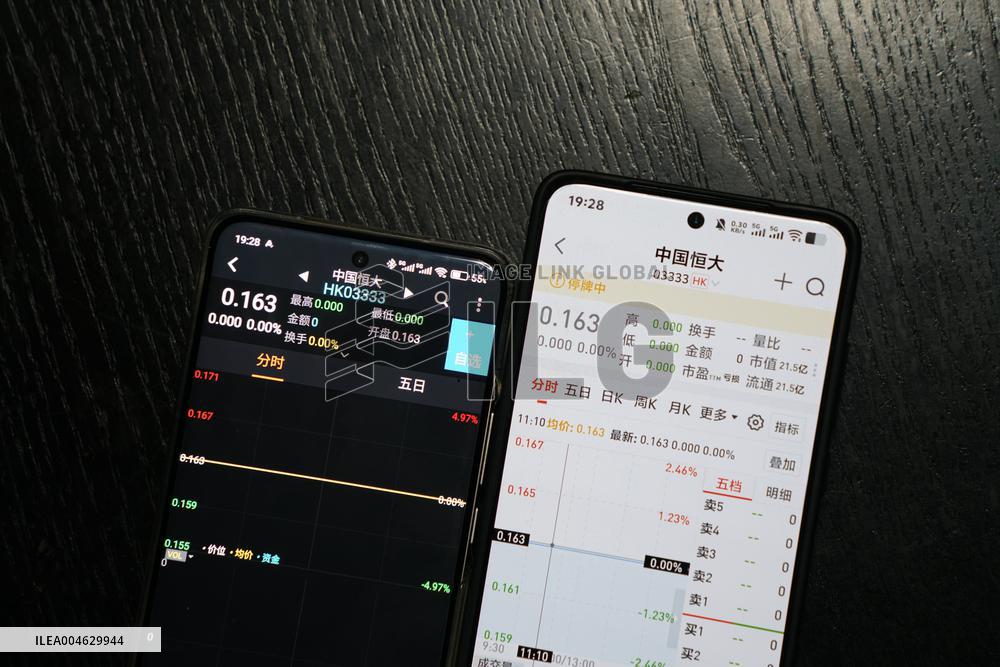 Hong Kong Stock Exchange China Evergrande