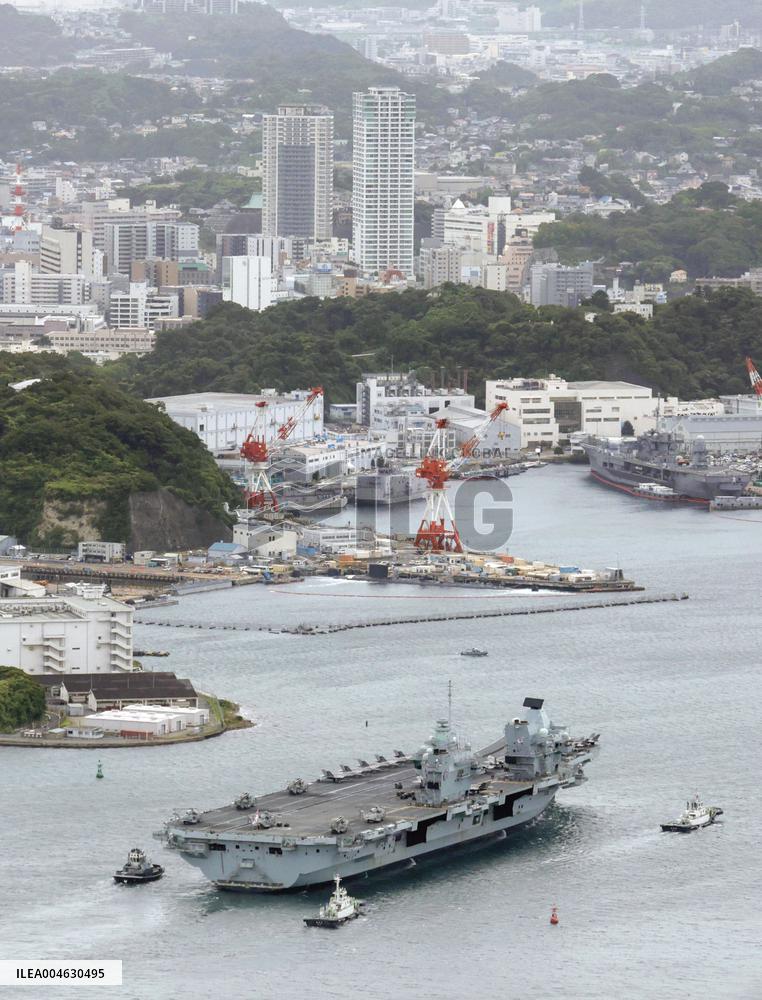 Prince of Wales carrier visits U.S. base in Yokosuka