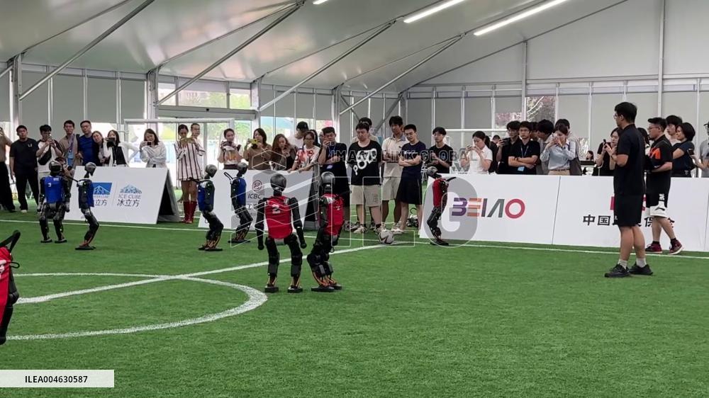 Humanoid robots play football