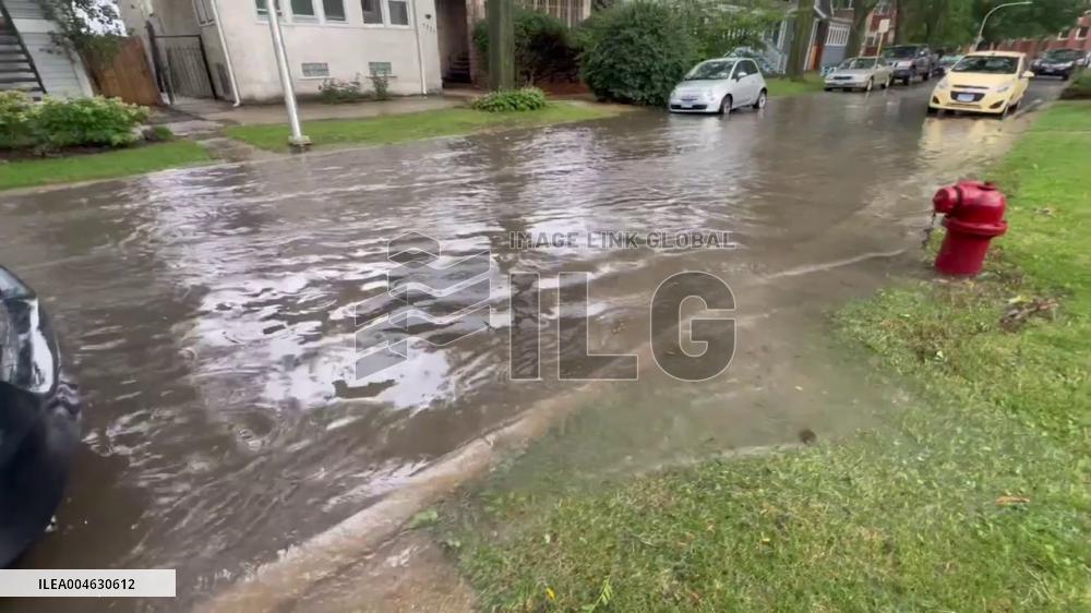 US: Heavy Downpour Causes Flooding in Chicago Area