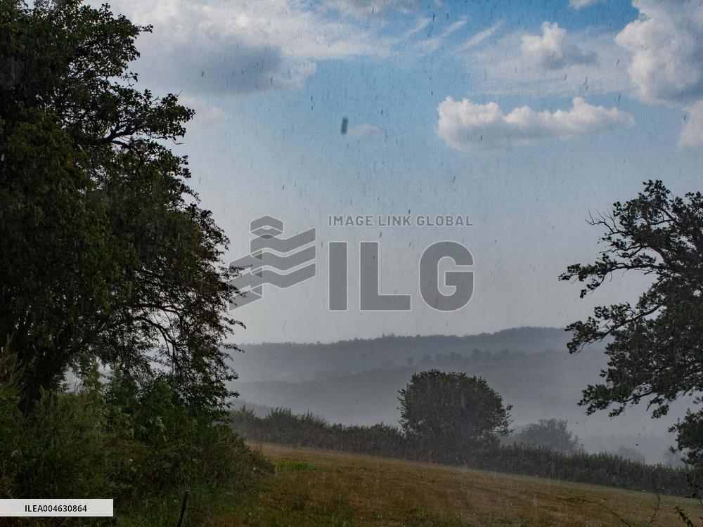 Storm and Hail in Aveyron - France