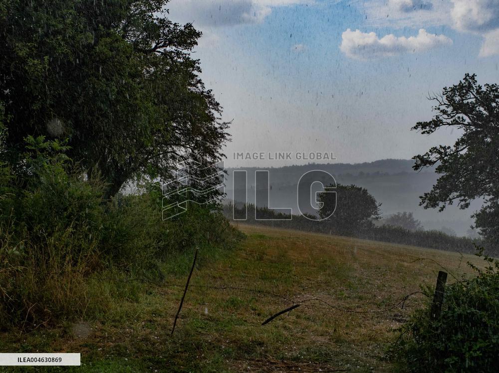 Storm and Hail in Aveyron - France