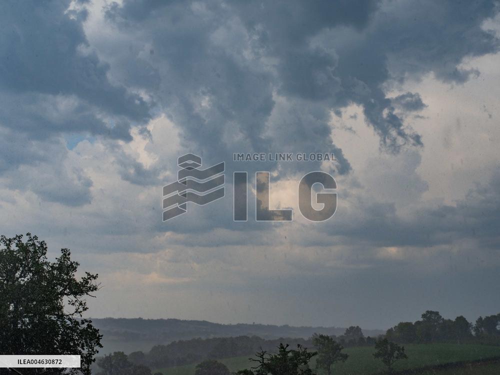 Storm and Hail in Aveyron - France