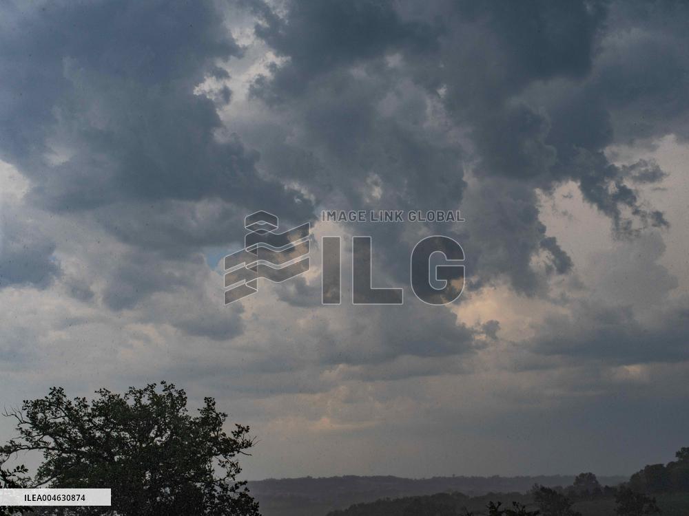 Storm and Hail in Aveyron - France
